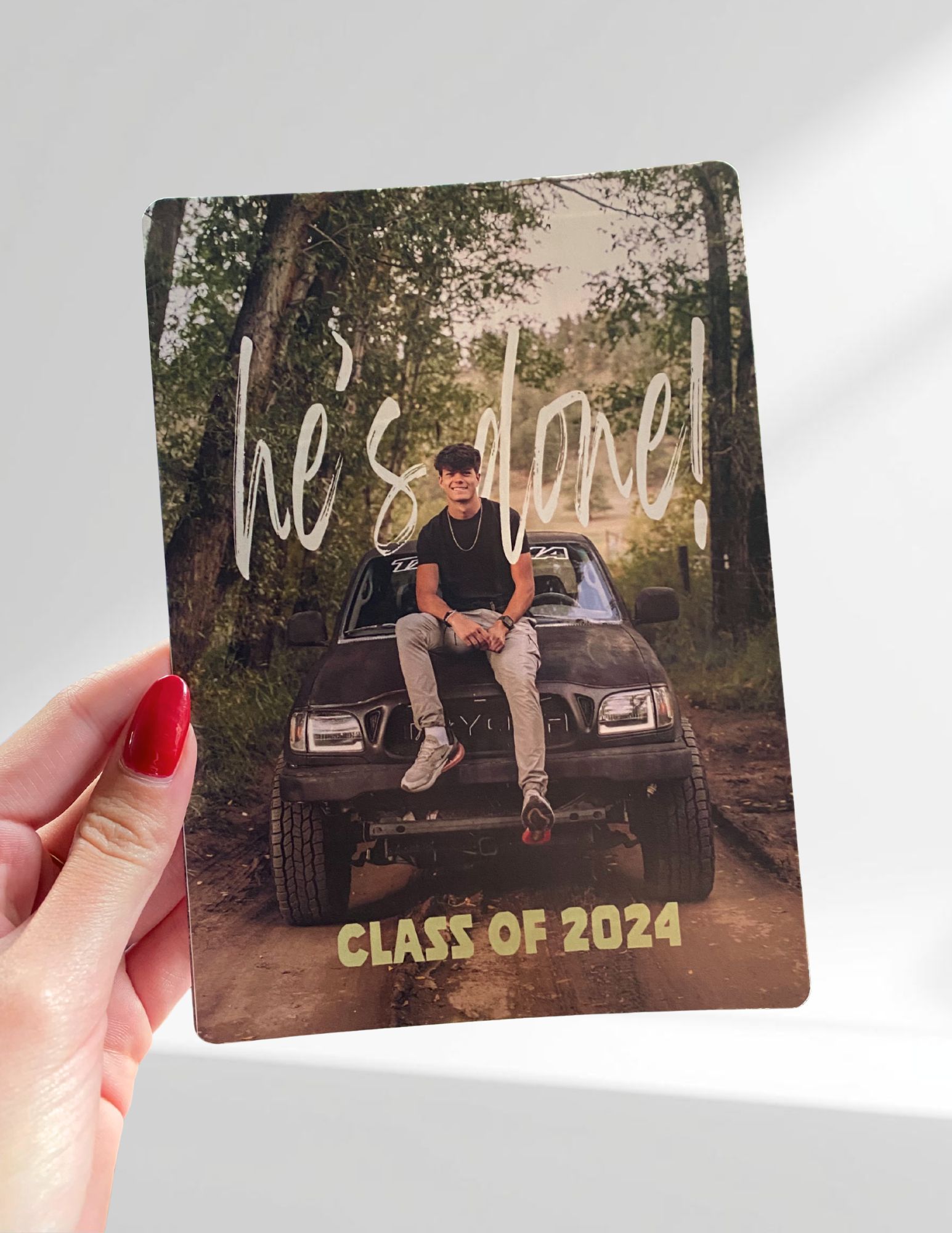 Printed graduation announcement